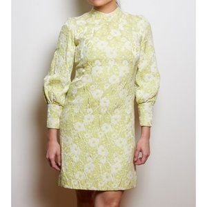 Vintage Quilt Dress in Green/White